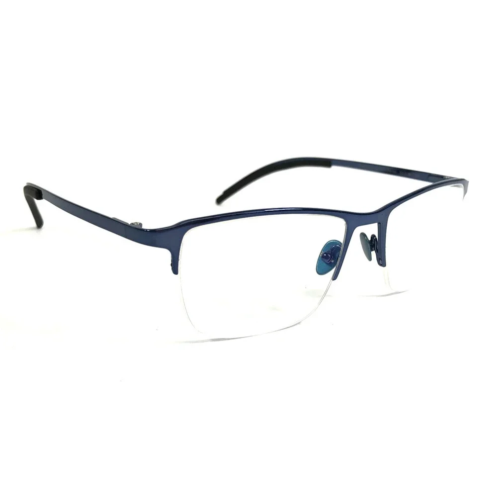 Tom Davies Eyeglasses Frames TD771 Col. 2323 Shiny Ice Blue Half Rim 53-18-135